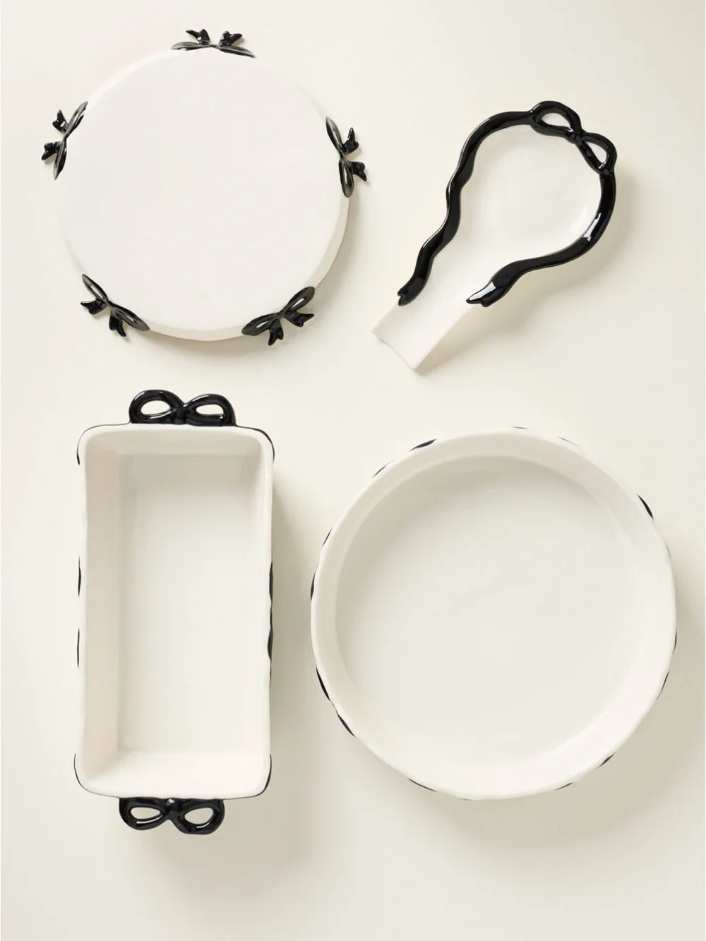 Anthropologie Benedita Bow Spoon Rest | Black | NIB